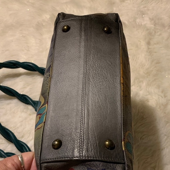 Anuschka Leather Handpainted Butterfly Shoulder Bag NWOT - Picture 3 of 12